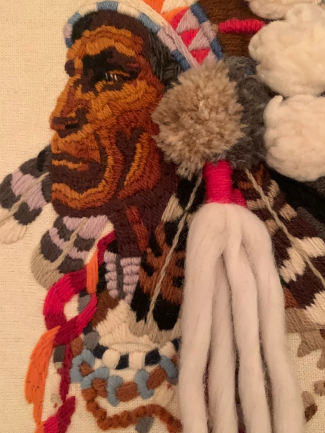 Framed Needlepoint Art - Native American Chiefs - photo 5