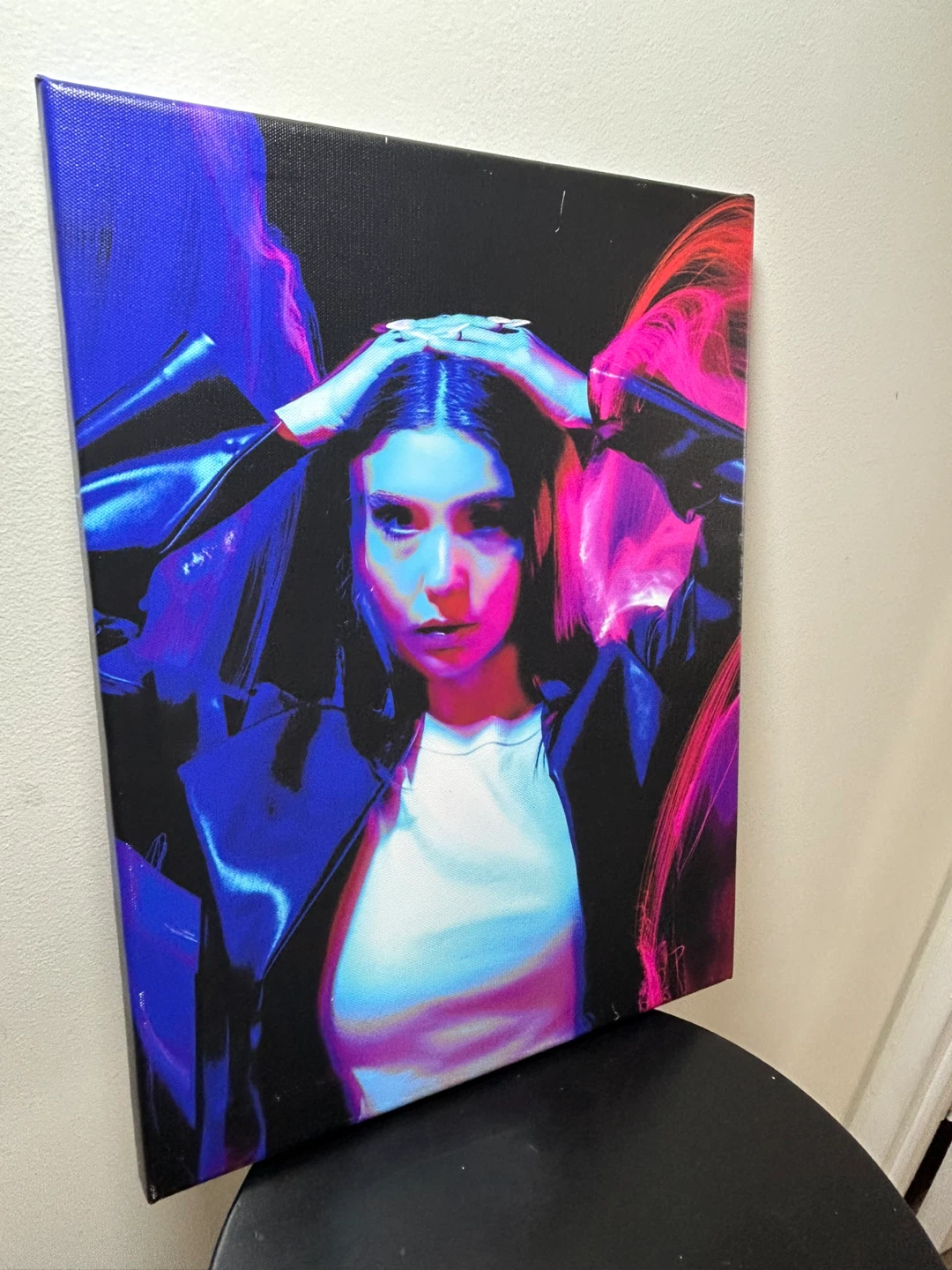 Canvas Print - Woman with Hands on Head Light Painting - photo 2