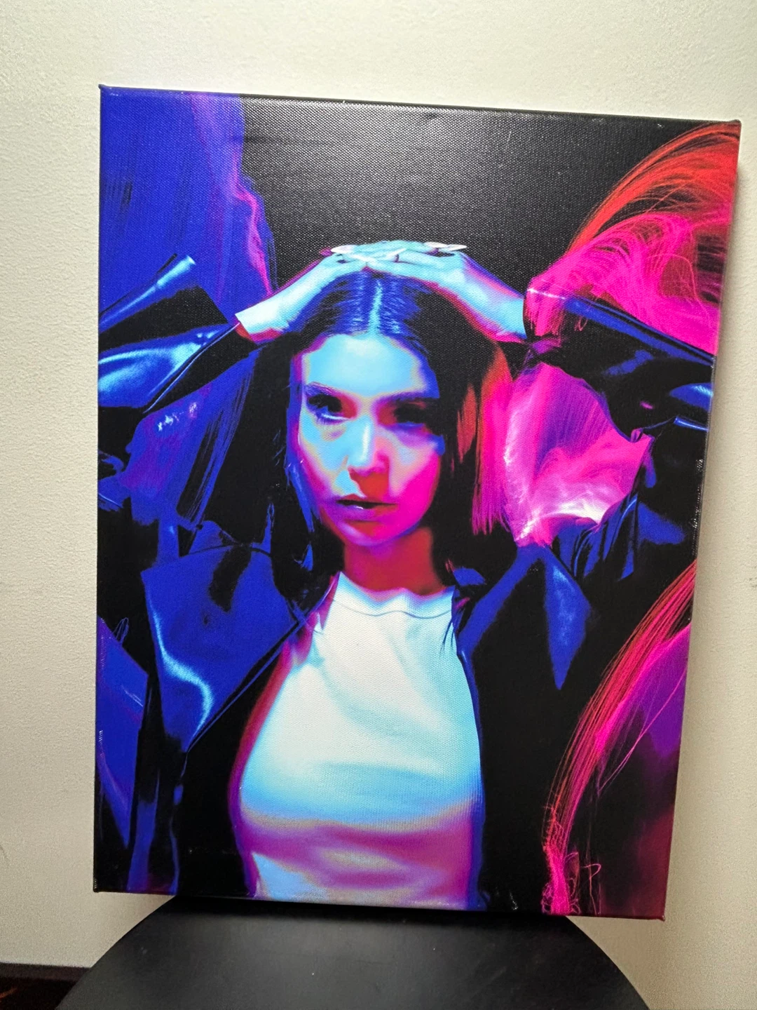 Canvas Print - Woman with Hands on Head Light Painting - photo 3