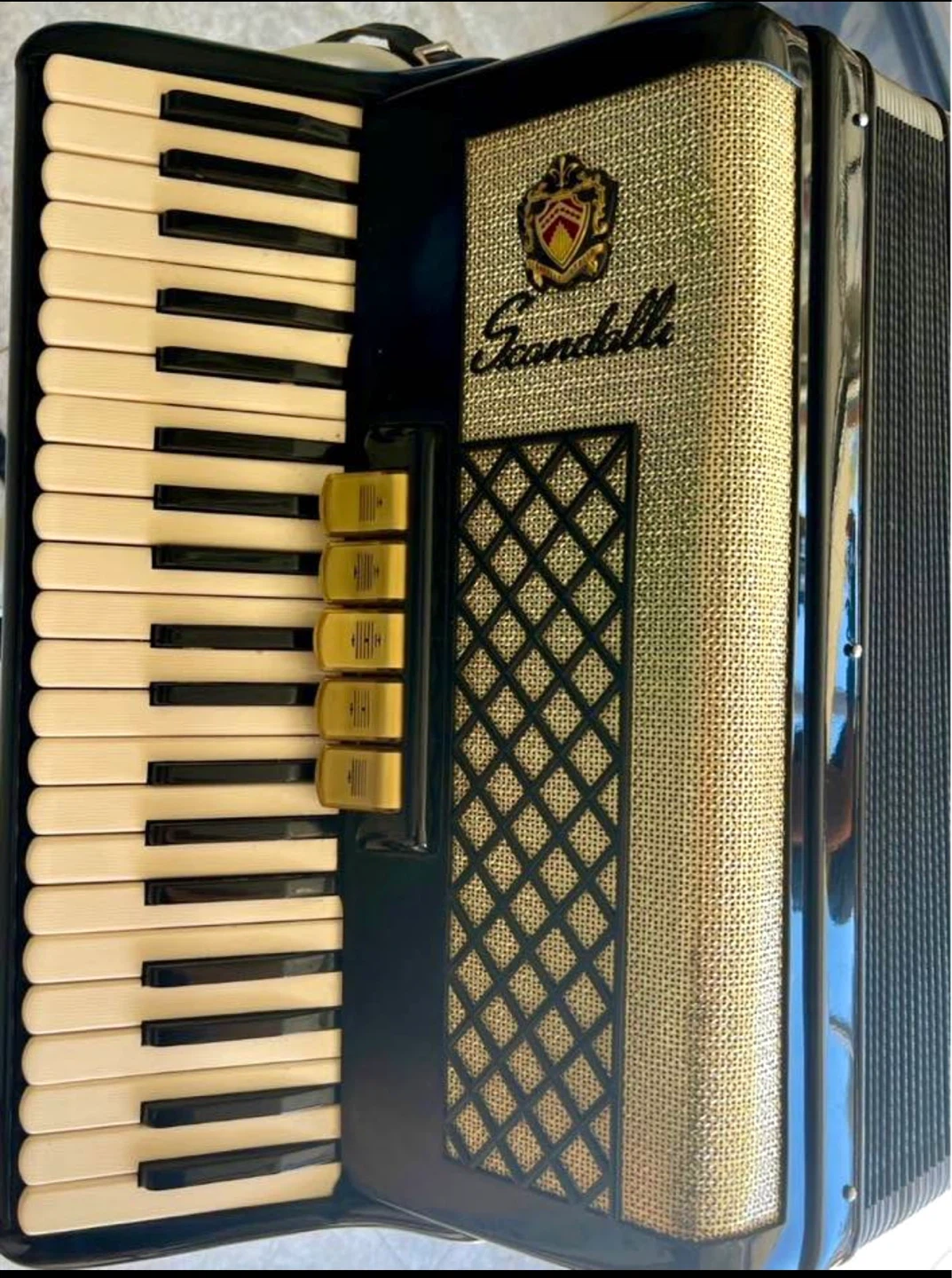Scandalli Accordion Black & Gold Edition