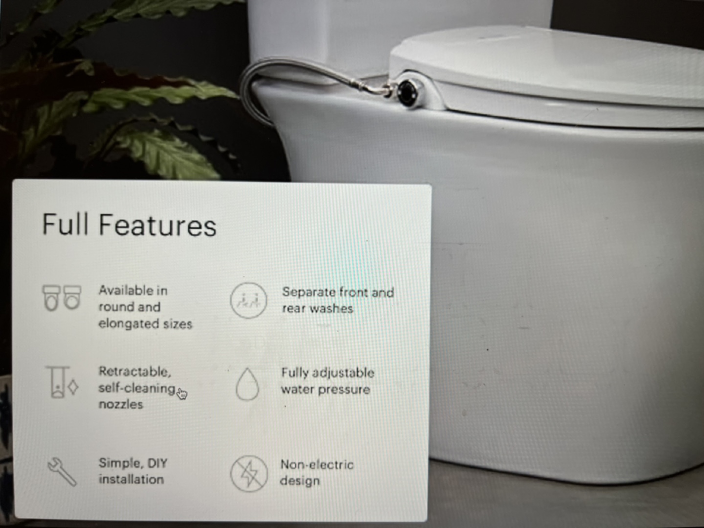 Brondell Swash Ecoseat Non -Electric Bidet - photo 3