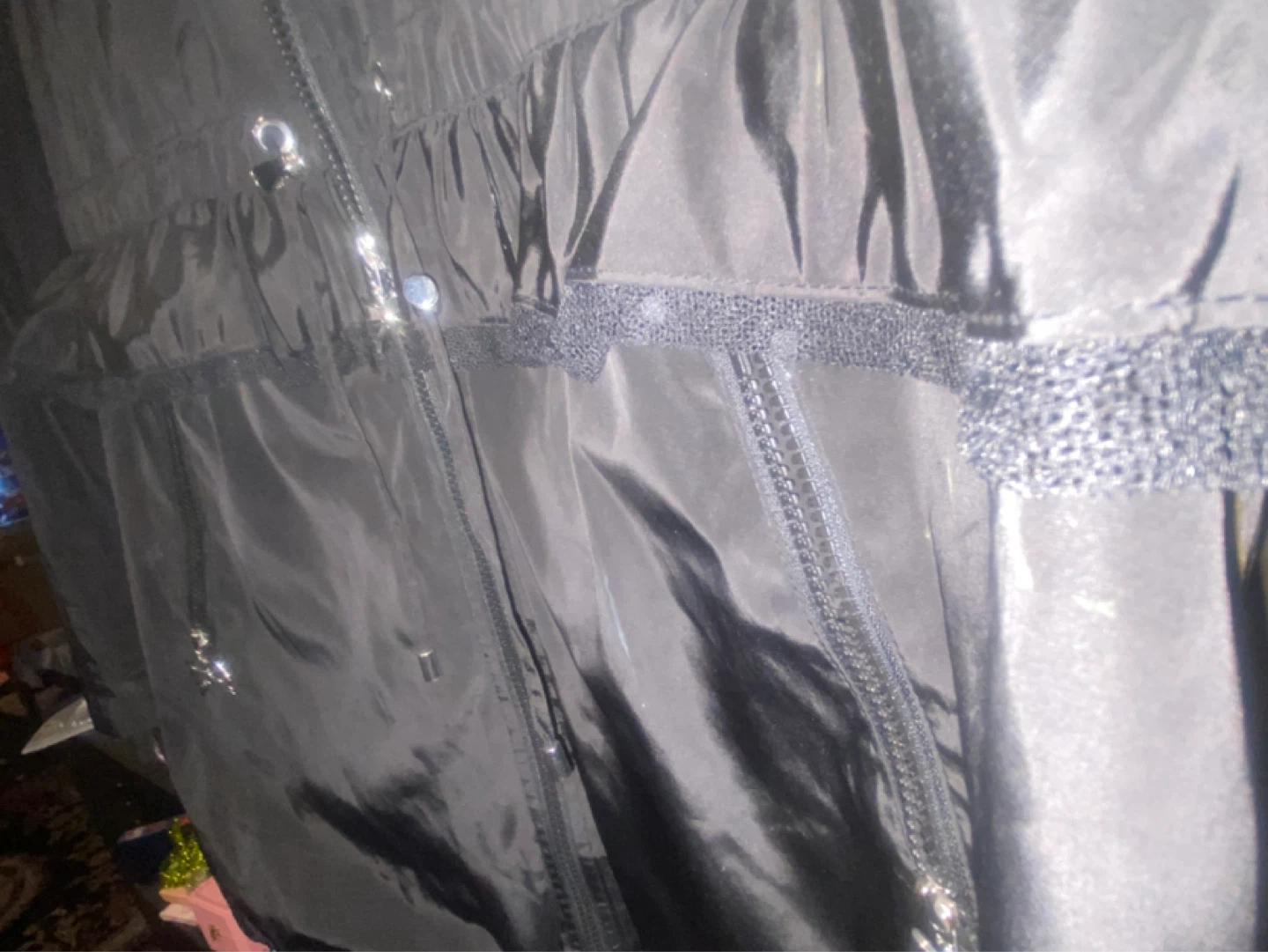 Betsey Johnson Black Ruffle Drawstring Anorak Jacket - photo 4