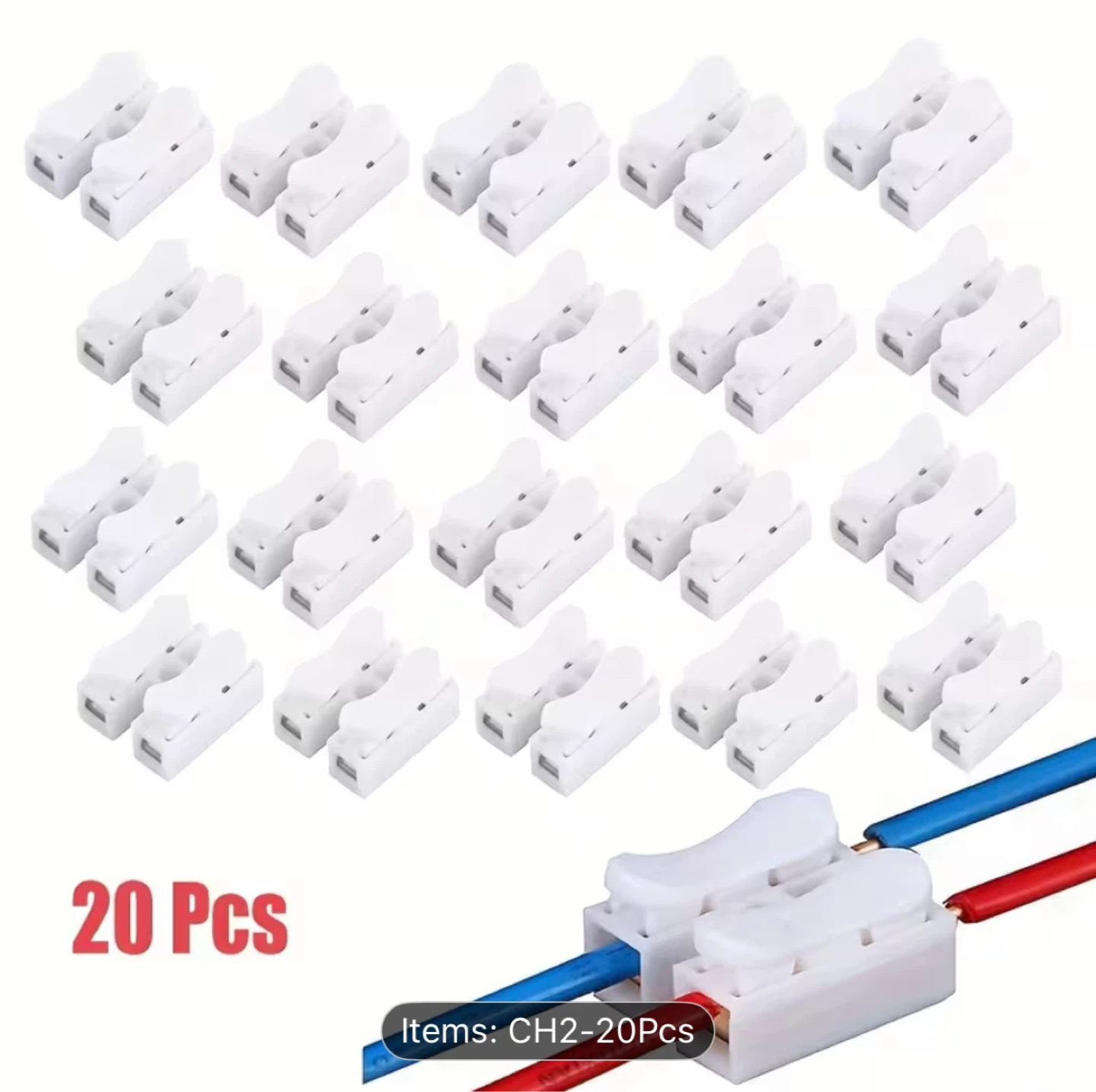20 pcs Wire Connectors Quick Splice Terminal Block - photo 2