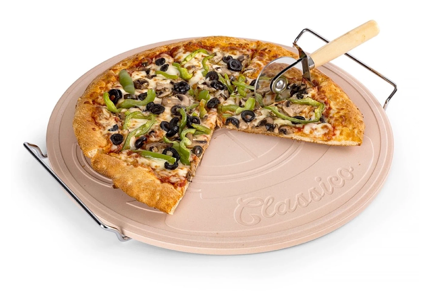 🌱 Brand New Thinkkitchen Classico Pizza Stone Set, 15" - Beige - photo 3