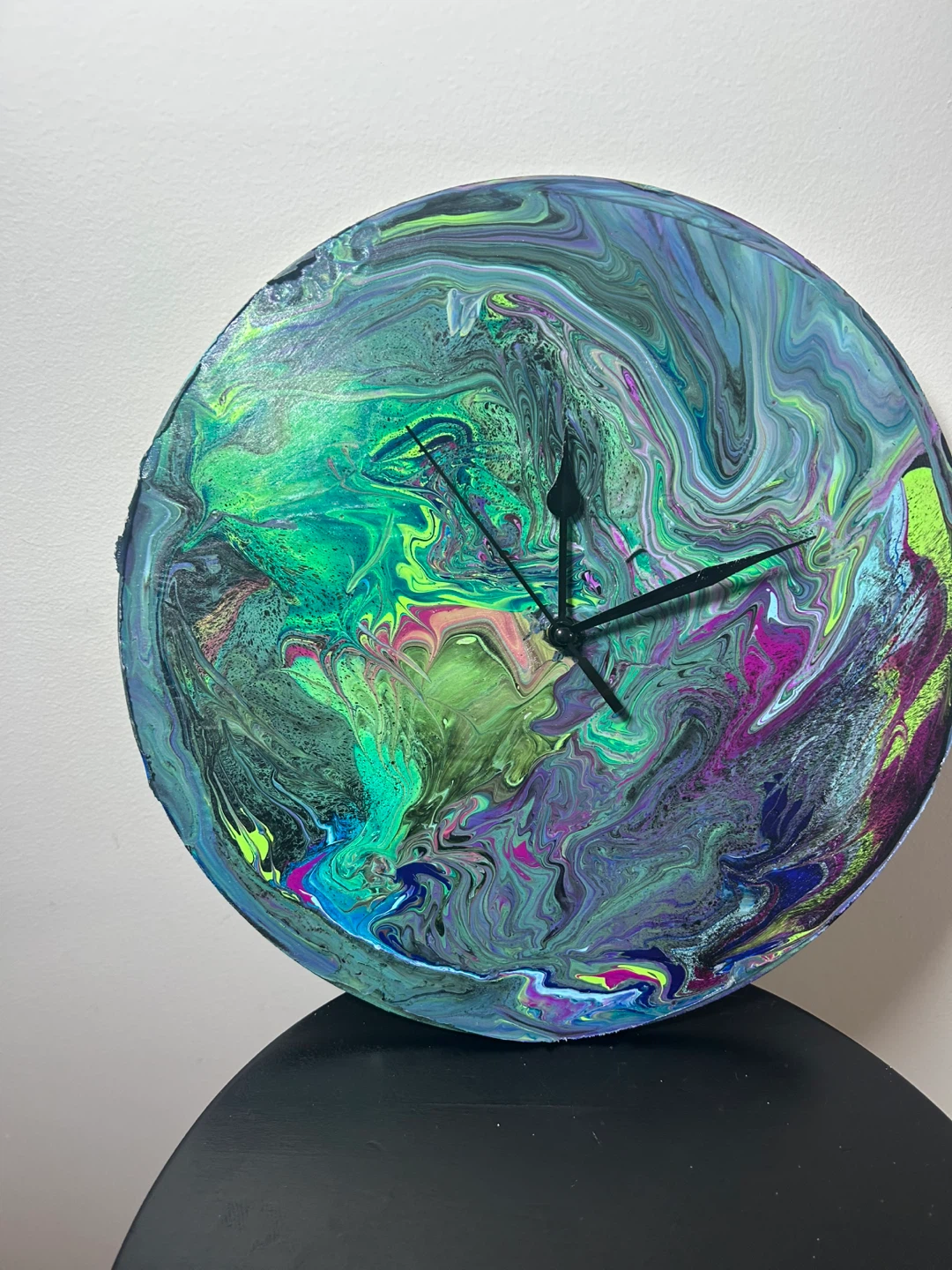 Hand-Painted Round Wall Clock