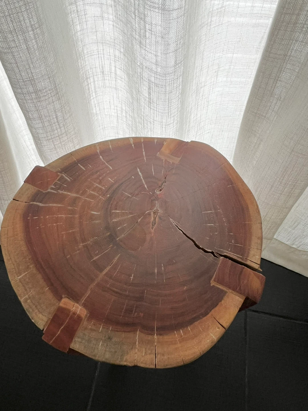 Rustic Wood Slice Accent Table - photo 2