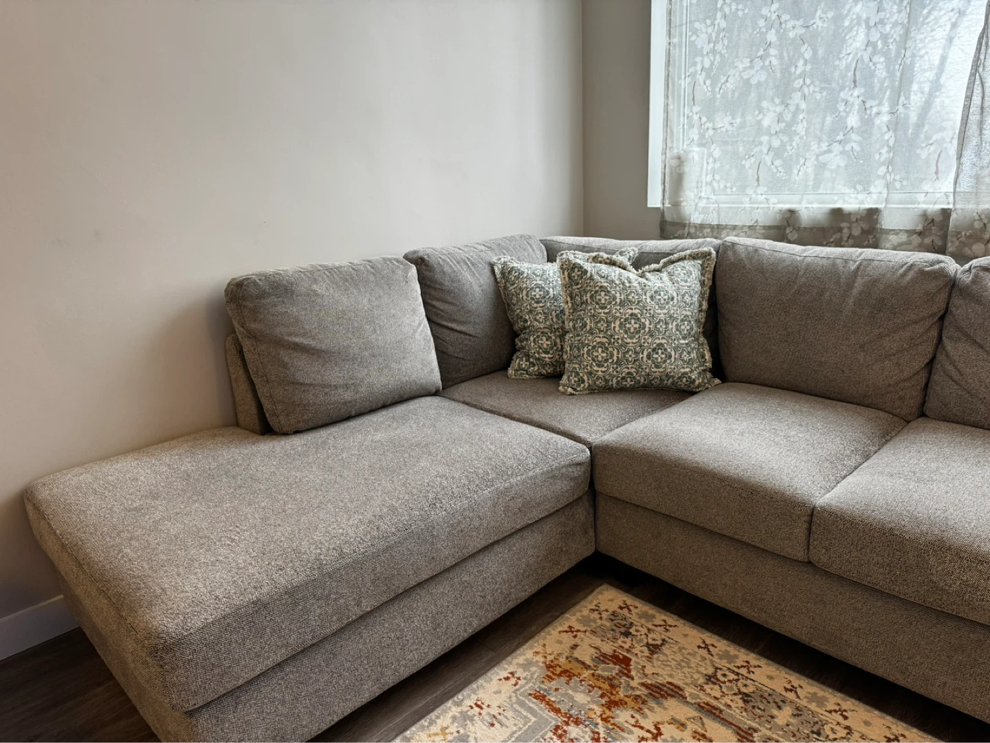 Grey Sectional Sofa with Chaise - photo 3