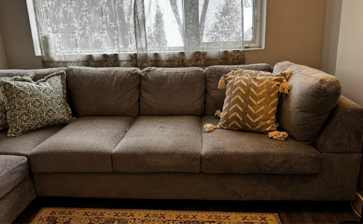 Grey Sectional Sofa with Chaise - photo 2