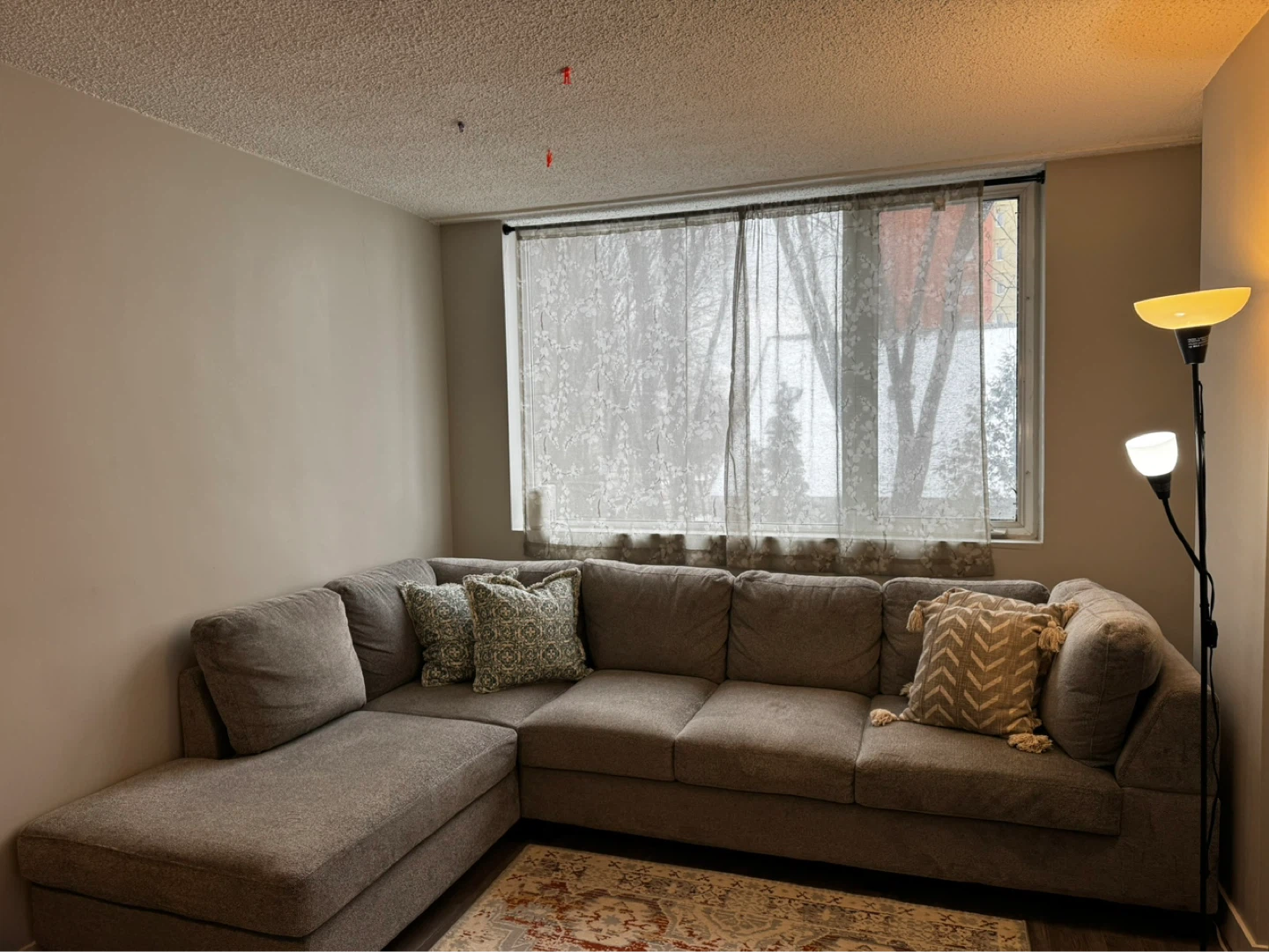 Grey Sectional Sofa with Chaise