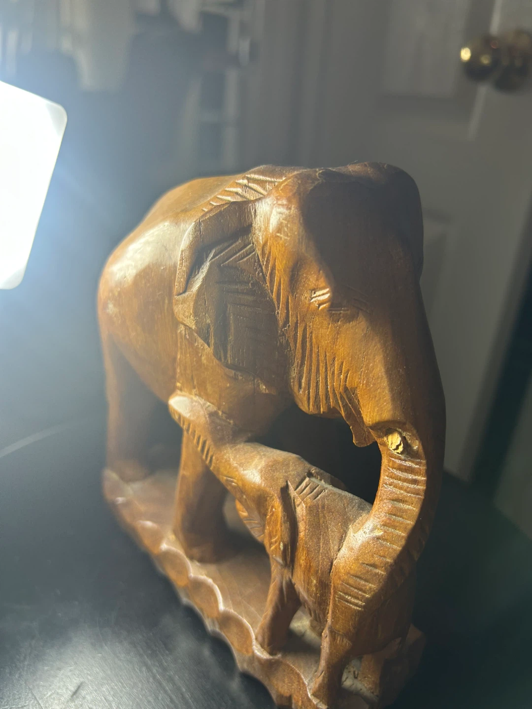Wooden Elephant Family Figurine - photo 4