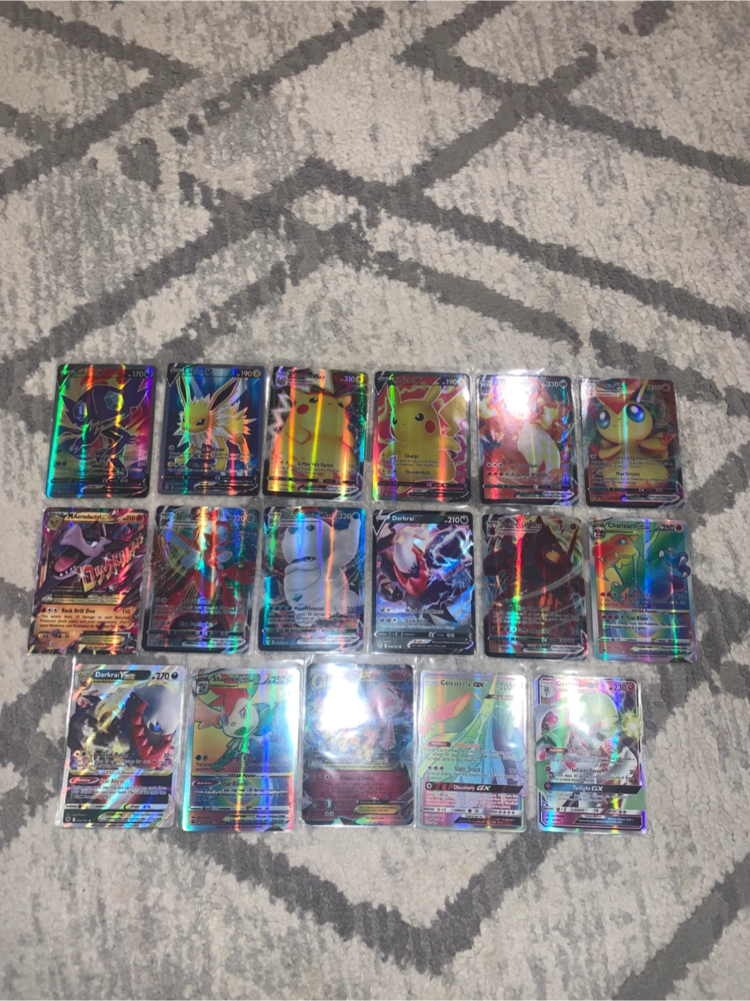 Assorted Pokemon Cards (All cards come in sleeves)