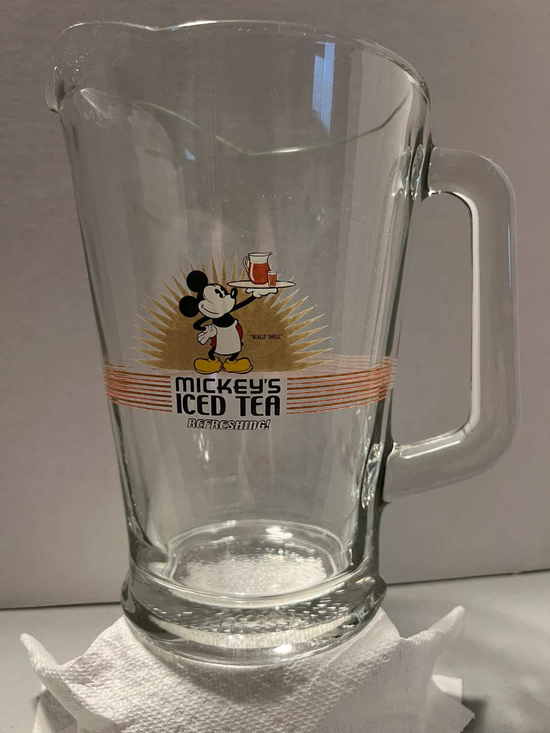 Vintage Mickey Mouse Iced Tea Glass Pitcher – Disney Retro