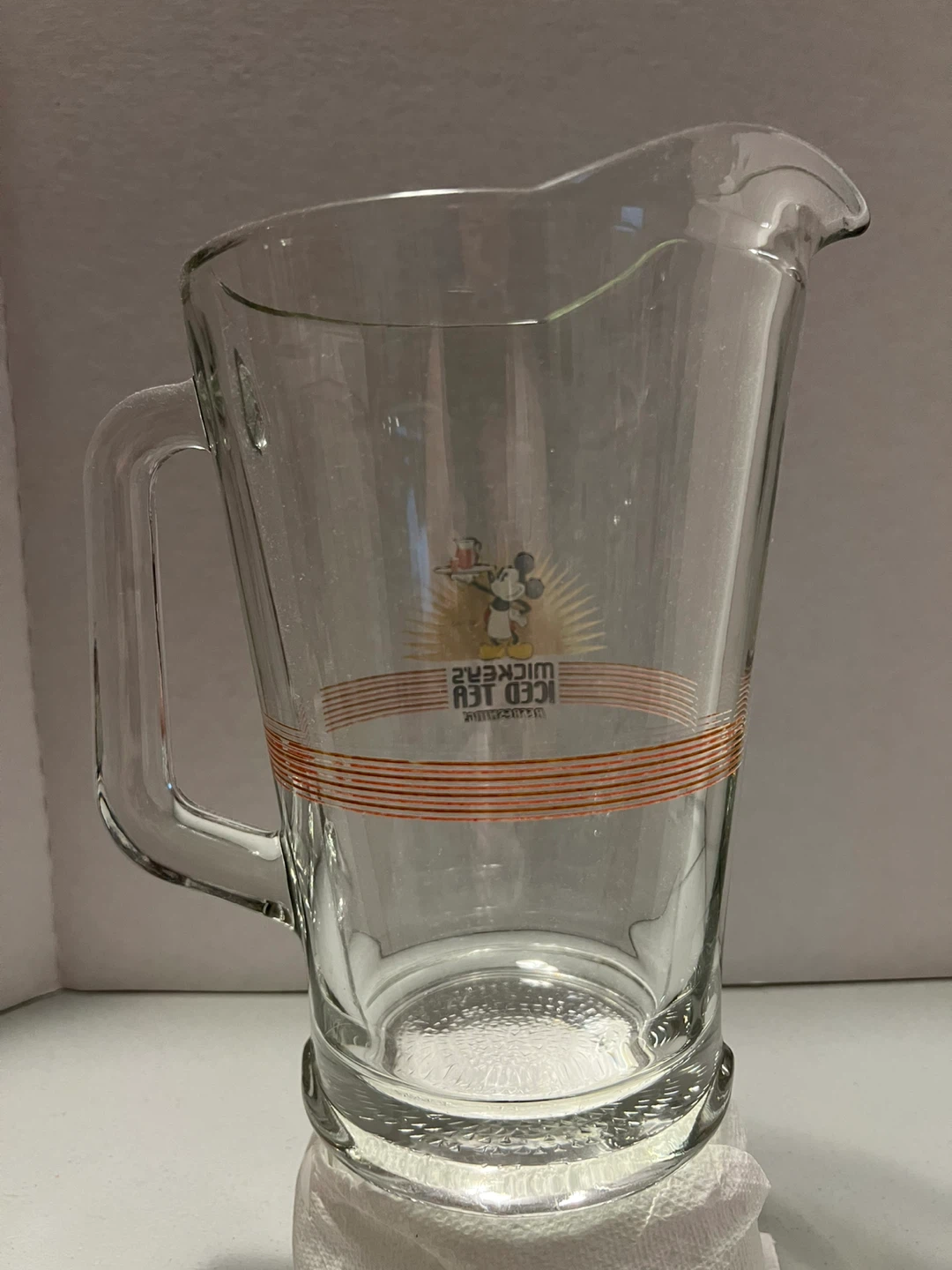 Vintage Mickey Mouse Iced Tea Glass Pitcher – Disney Retro - photo 3