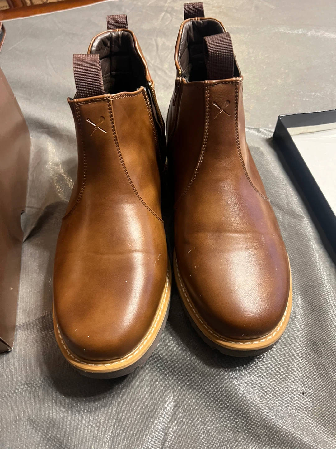Brown Leather Chelsea Boots