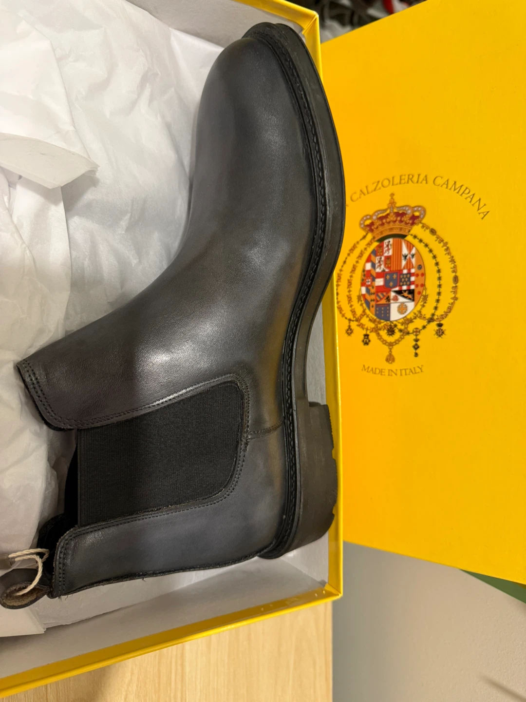 Antica Calzoleria Campana Ankle Boots - Charcoal - Size 9 - photo 4