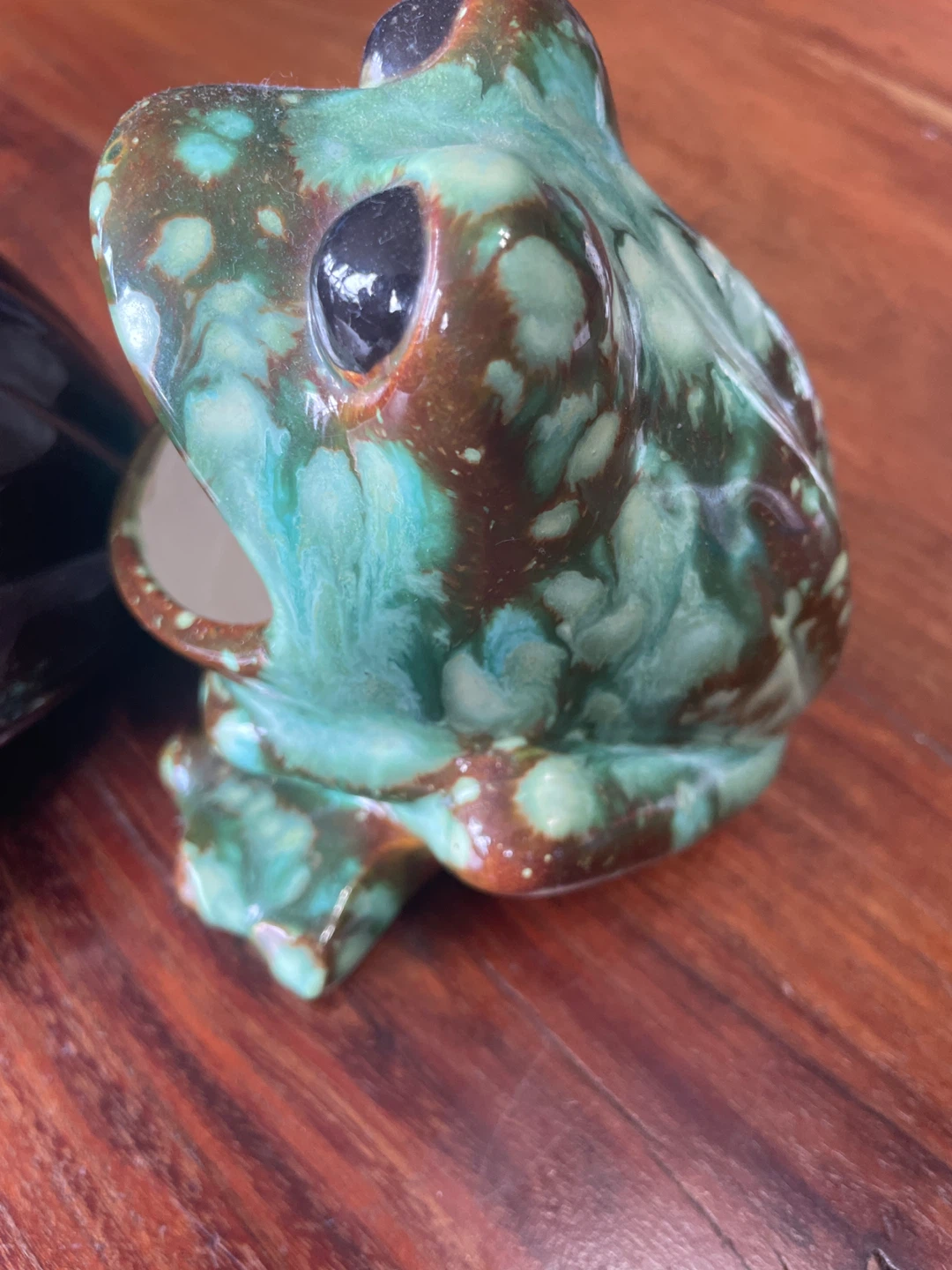 Ceramic Frog Planter/Holder - D. Angel 1978 - photo 3