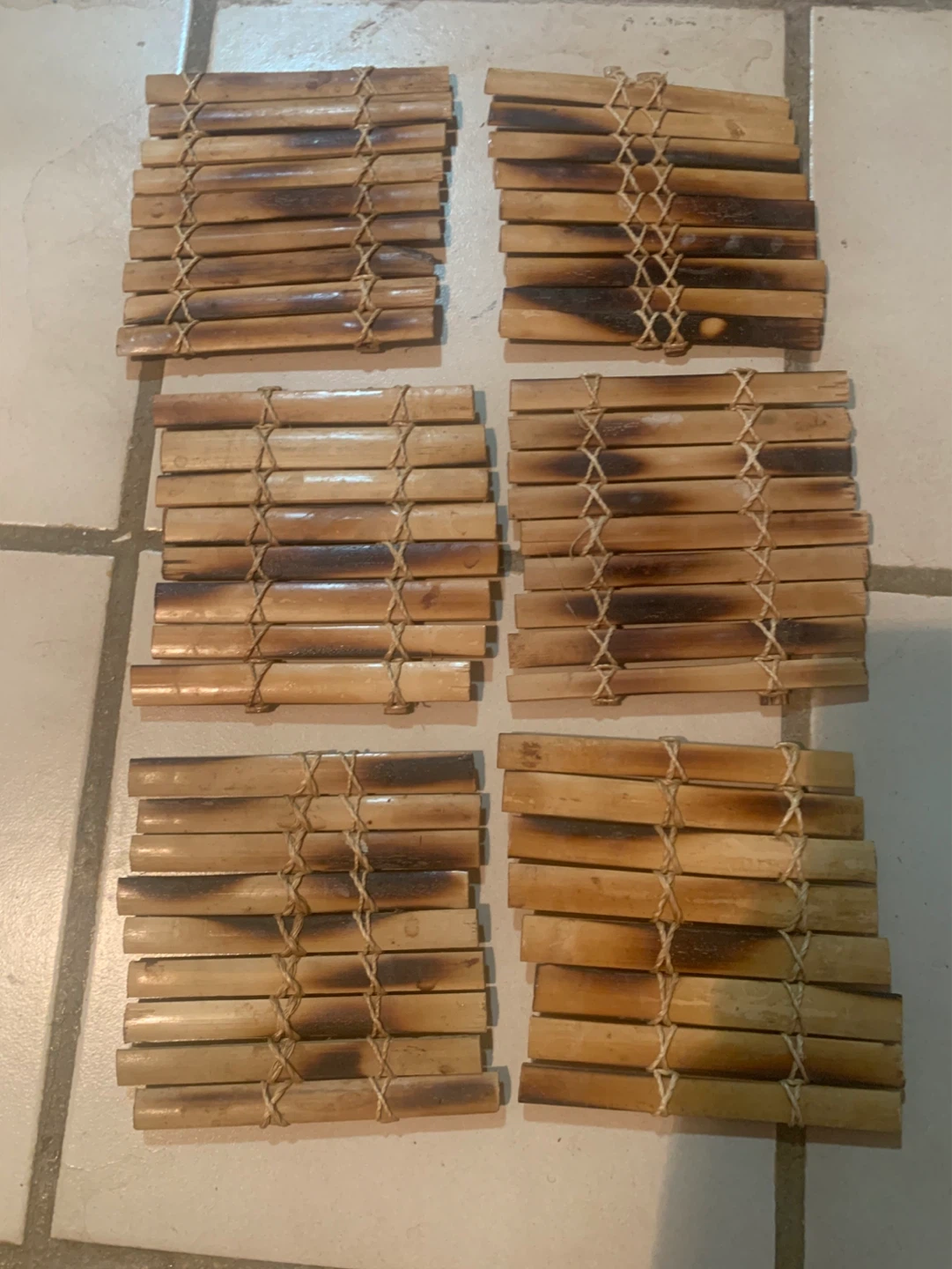 Set of 6 Bamboo Coasters