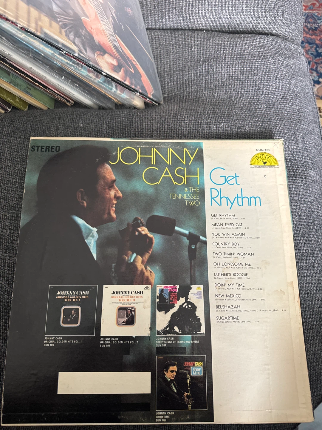 Johnny Cash & The Tennessee Two Get Rhythm Vinyl Record - photo 2