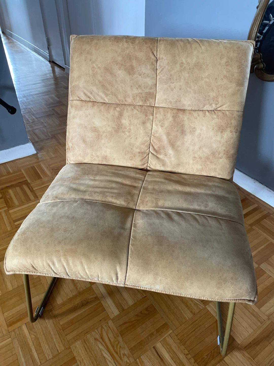 Modern Faux Leather Accent Chair