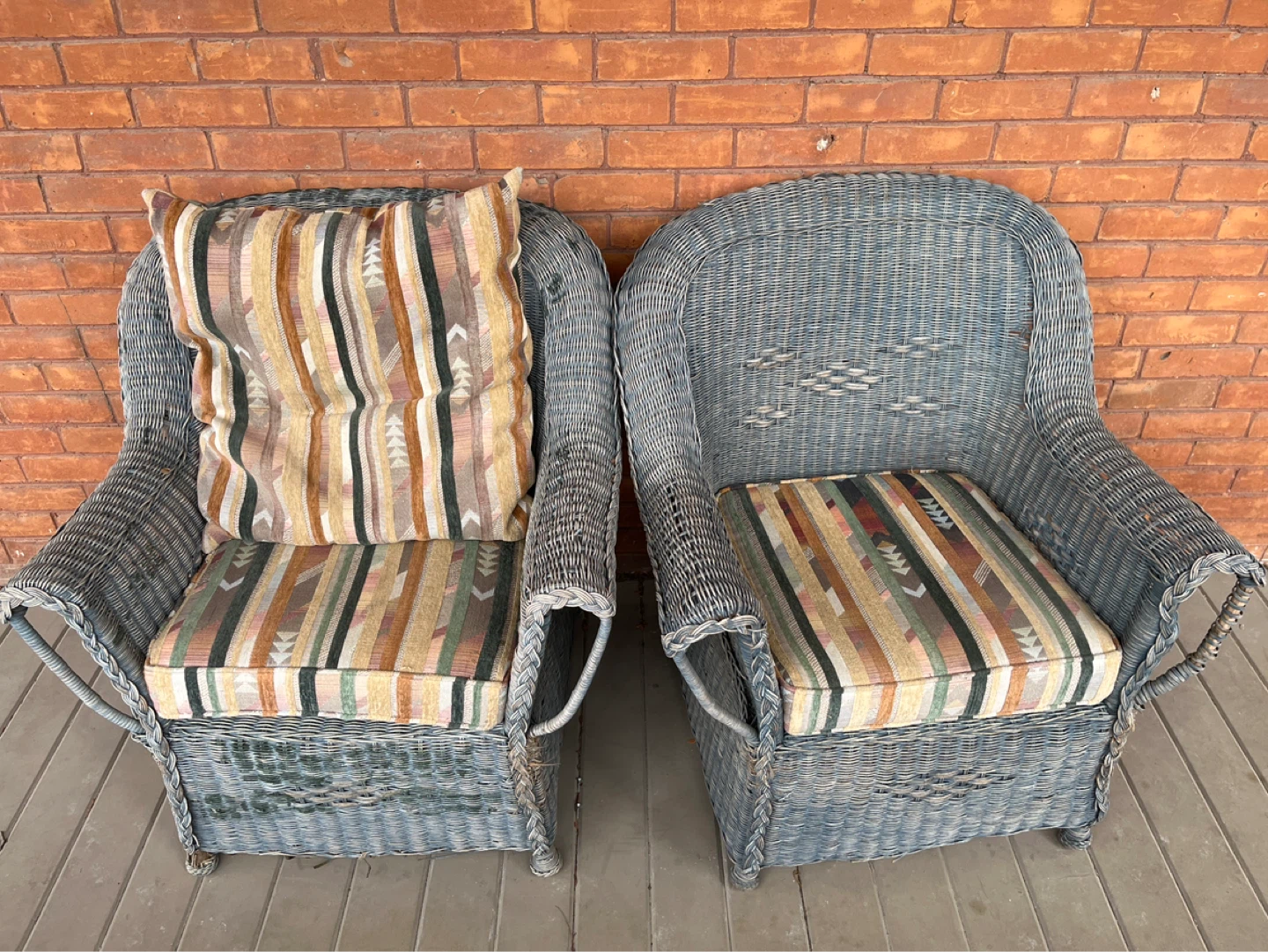 Wicker Armchairs with Cushions - photo 2