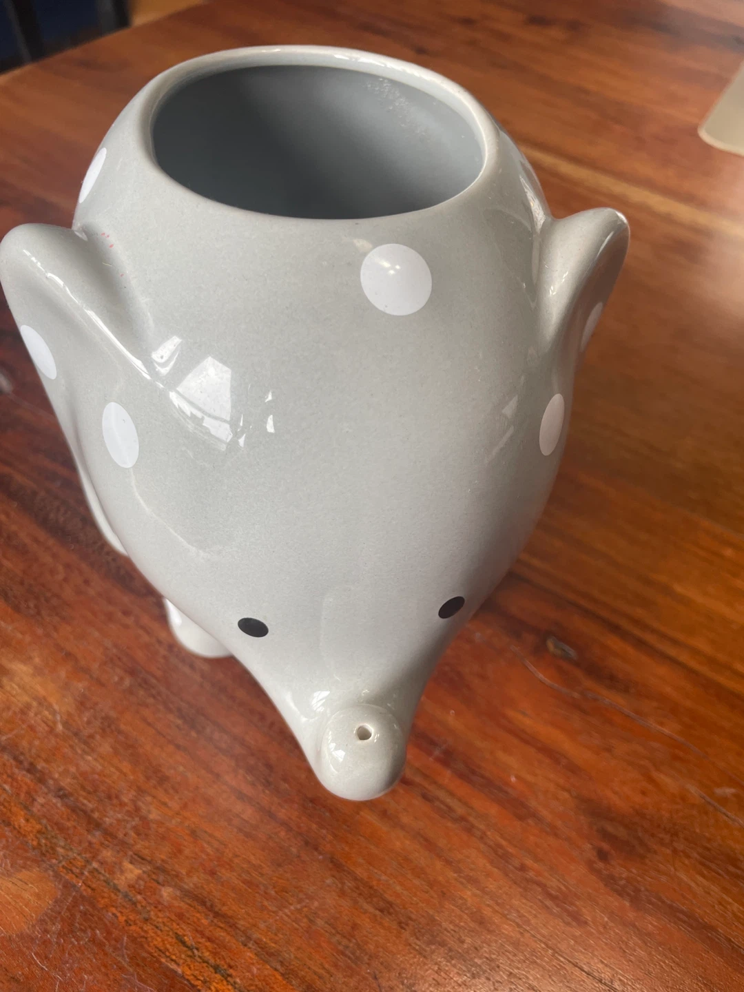 Grey Elephant Polka Dot Planter Pot - photo 2