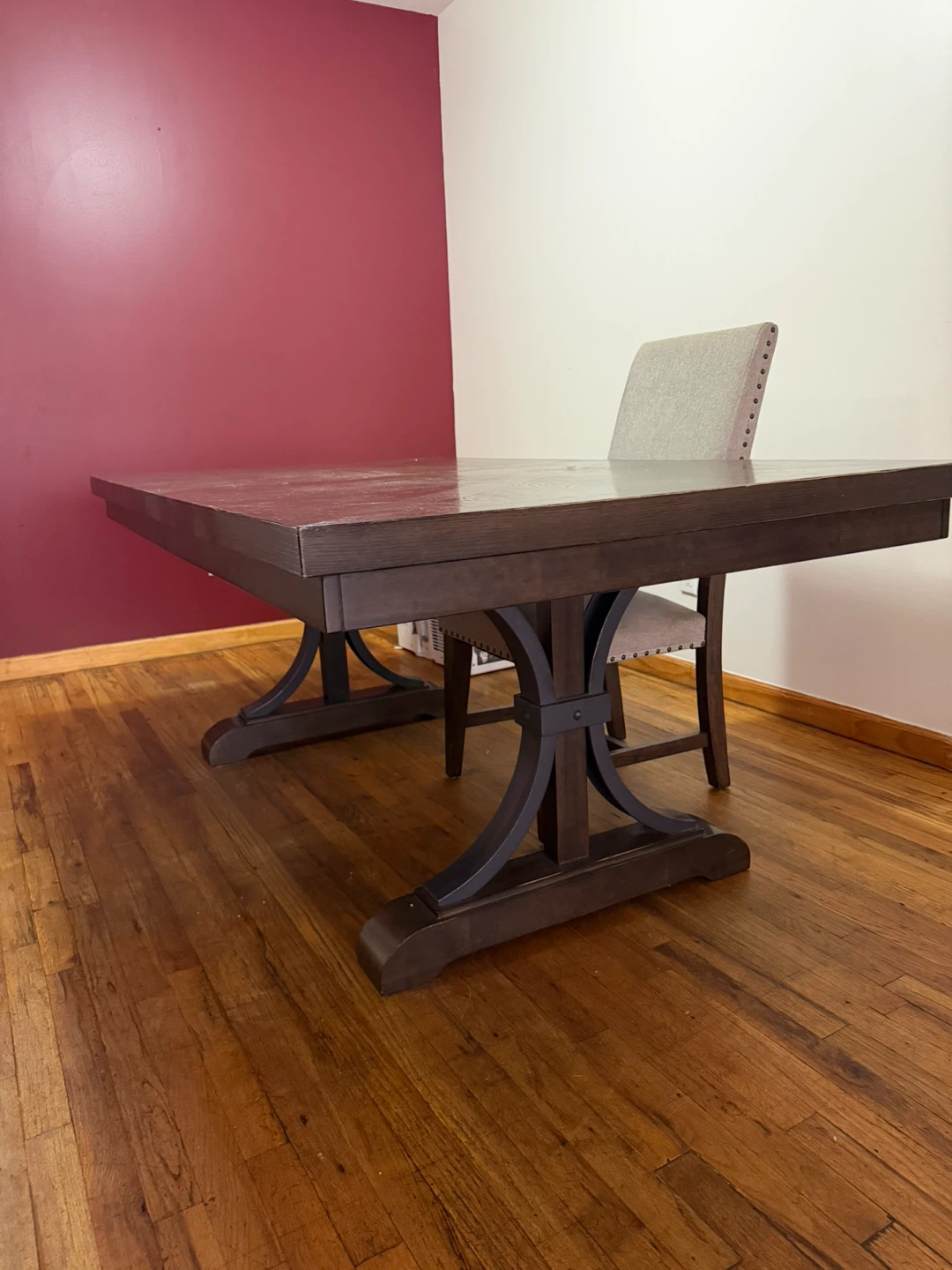 Dark Wood Dining Table - like new