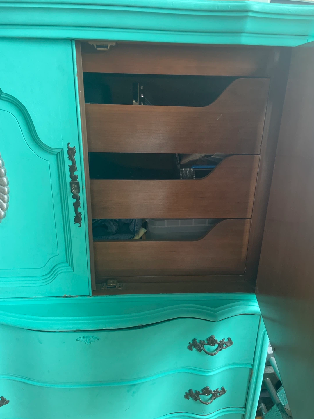 Antique Armoire Dresser with 6 Drawers - photo 2
