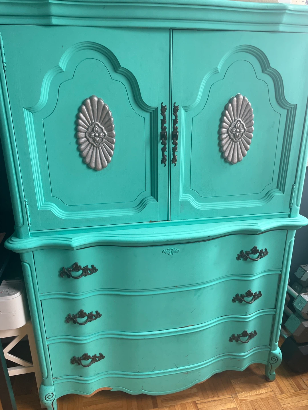 Antique Armoire Dresser with 6 Drawers - photo 3