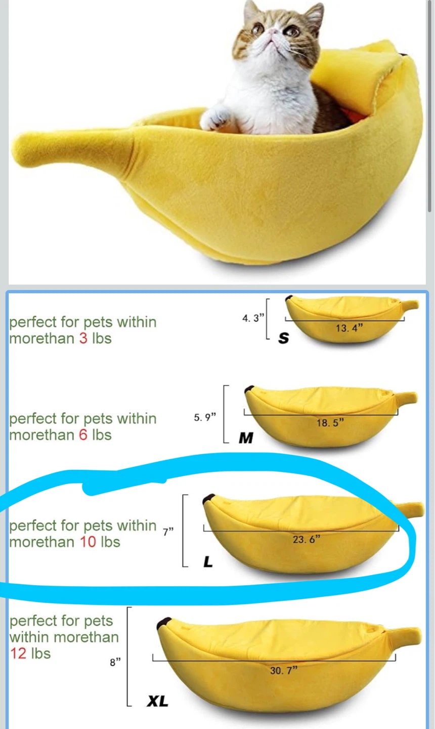 Banana cat bed - PetGrow [Large] - photo 2