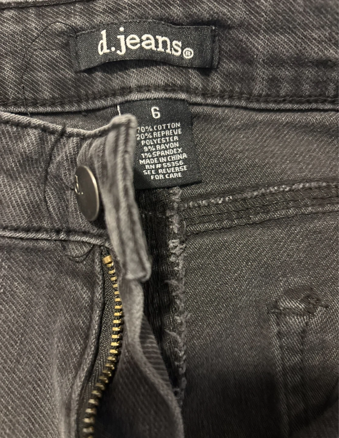 d.jeans. Black Denim Jeans Size 6 - photo 4