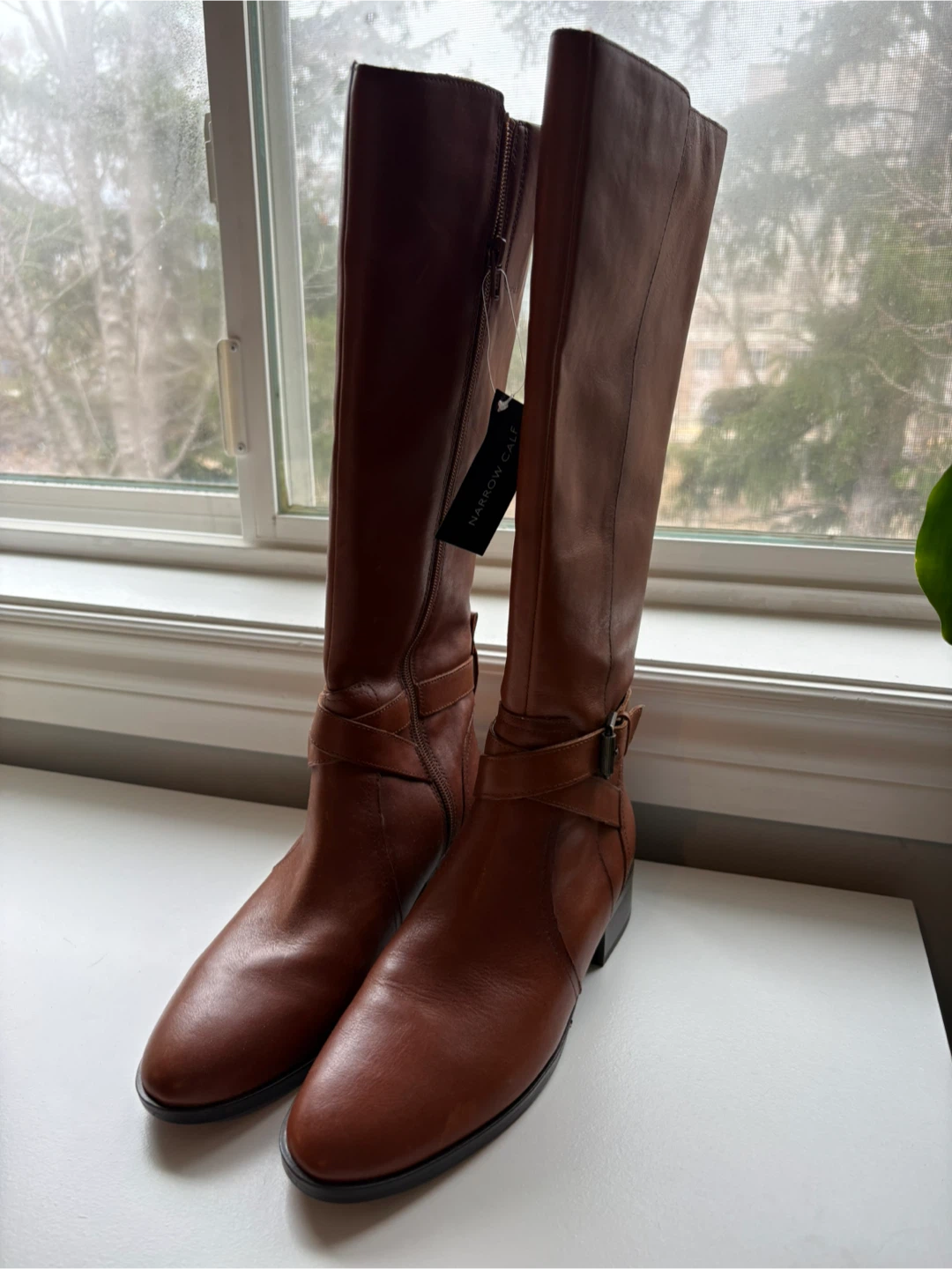 Brown Leather Tall Boots