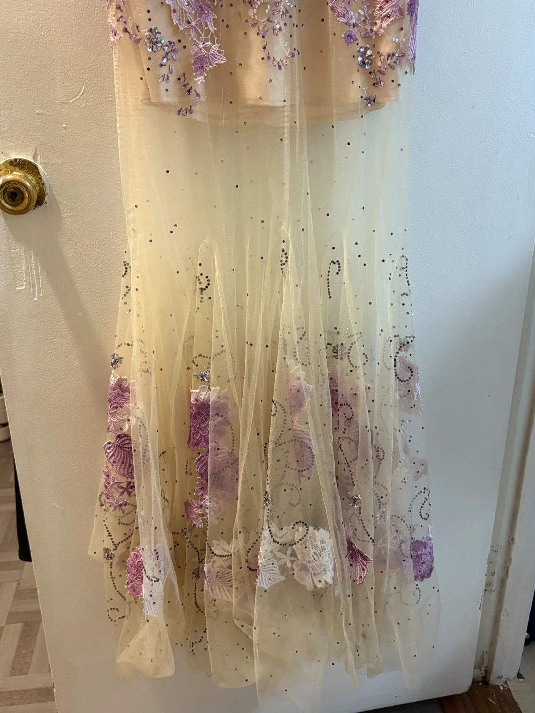 Beaded Floral Embellished Tulle Gown - photo 3