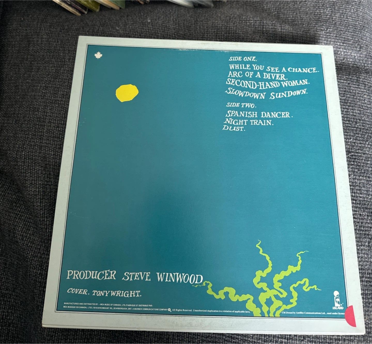 Steve Winwood Arc of a Diver Vinyl Record - photo 2