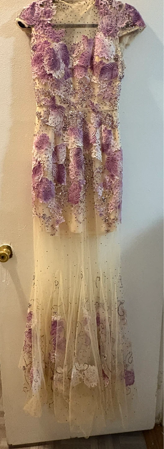 Beaded Floral Embellished Tulle Gown - photo 2
