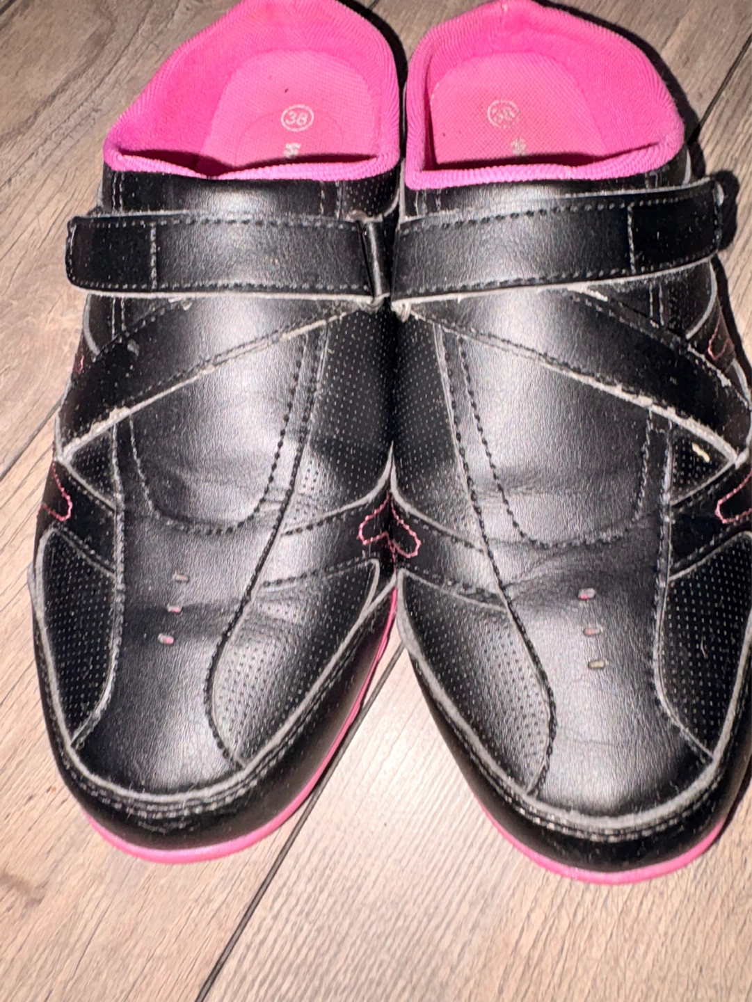 Women's Black Mules with Pink Accents Size 38 - photo 4