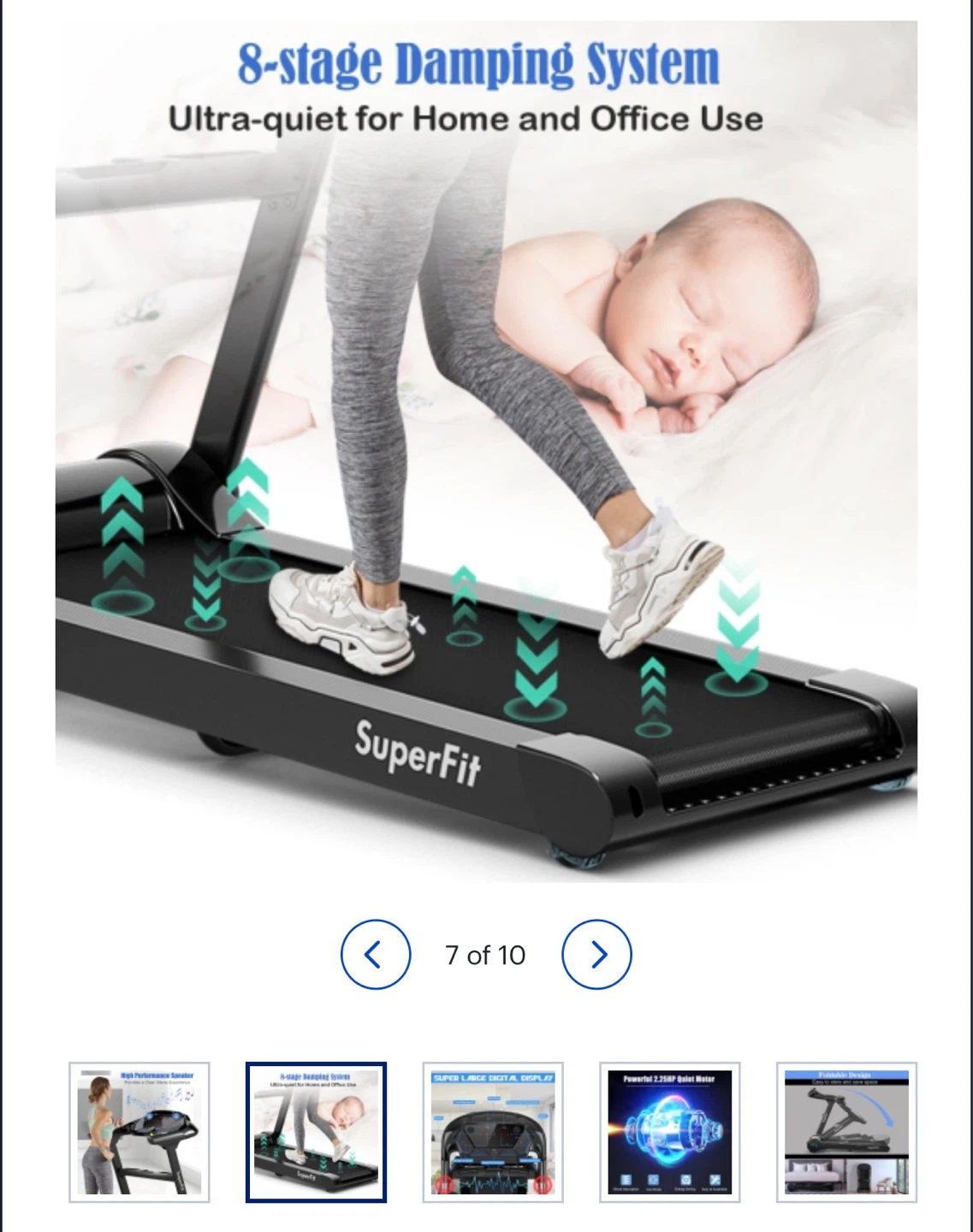 SuperFit Folding Treadmill 2.25HP - photo 2