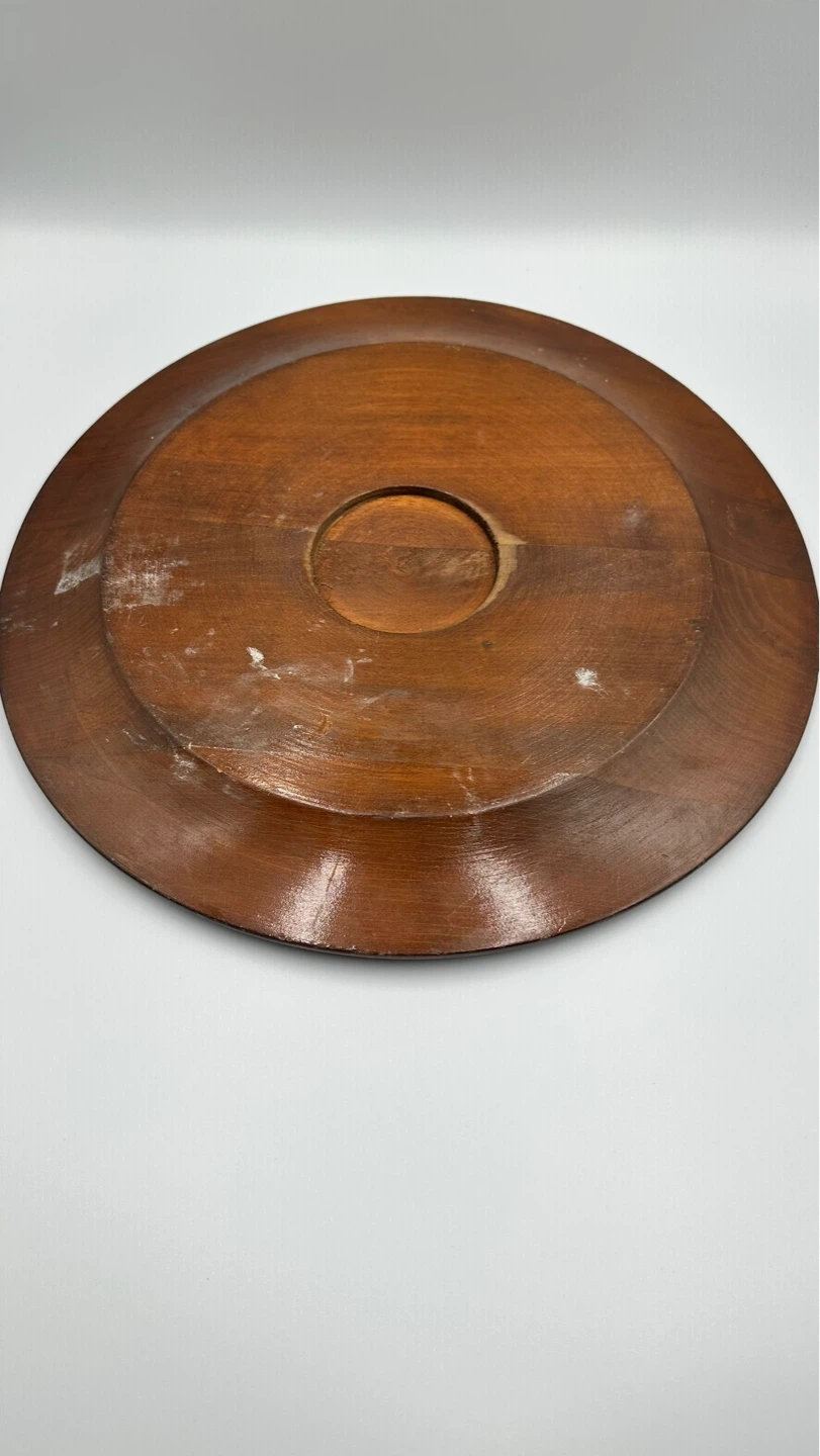 Vintage Decorative Wood Plate with Eagle Design - photo 3