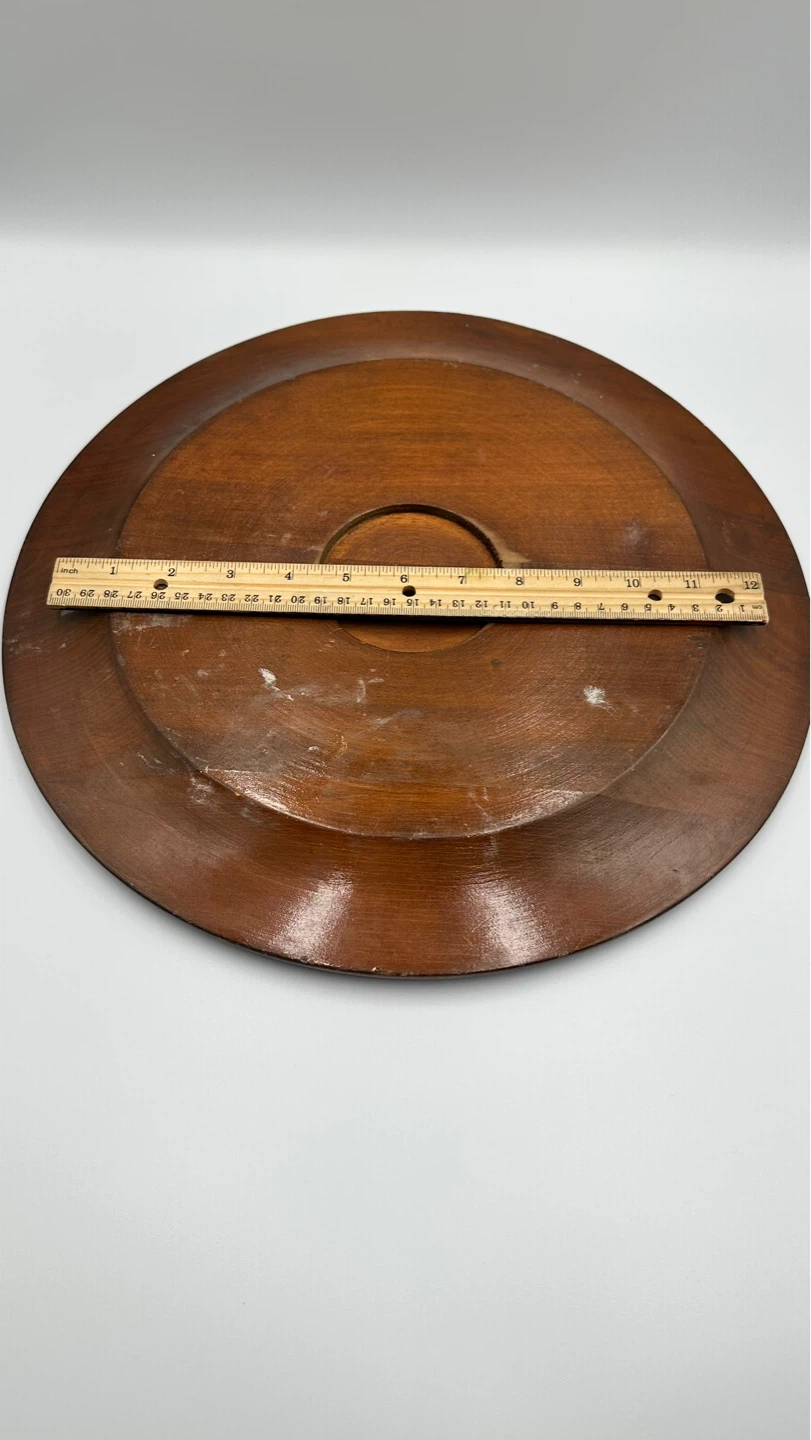 Vintage Decorative Wood Plate with Eagle Design - photo 4