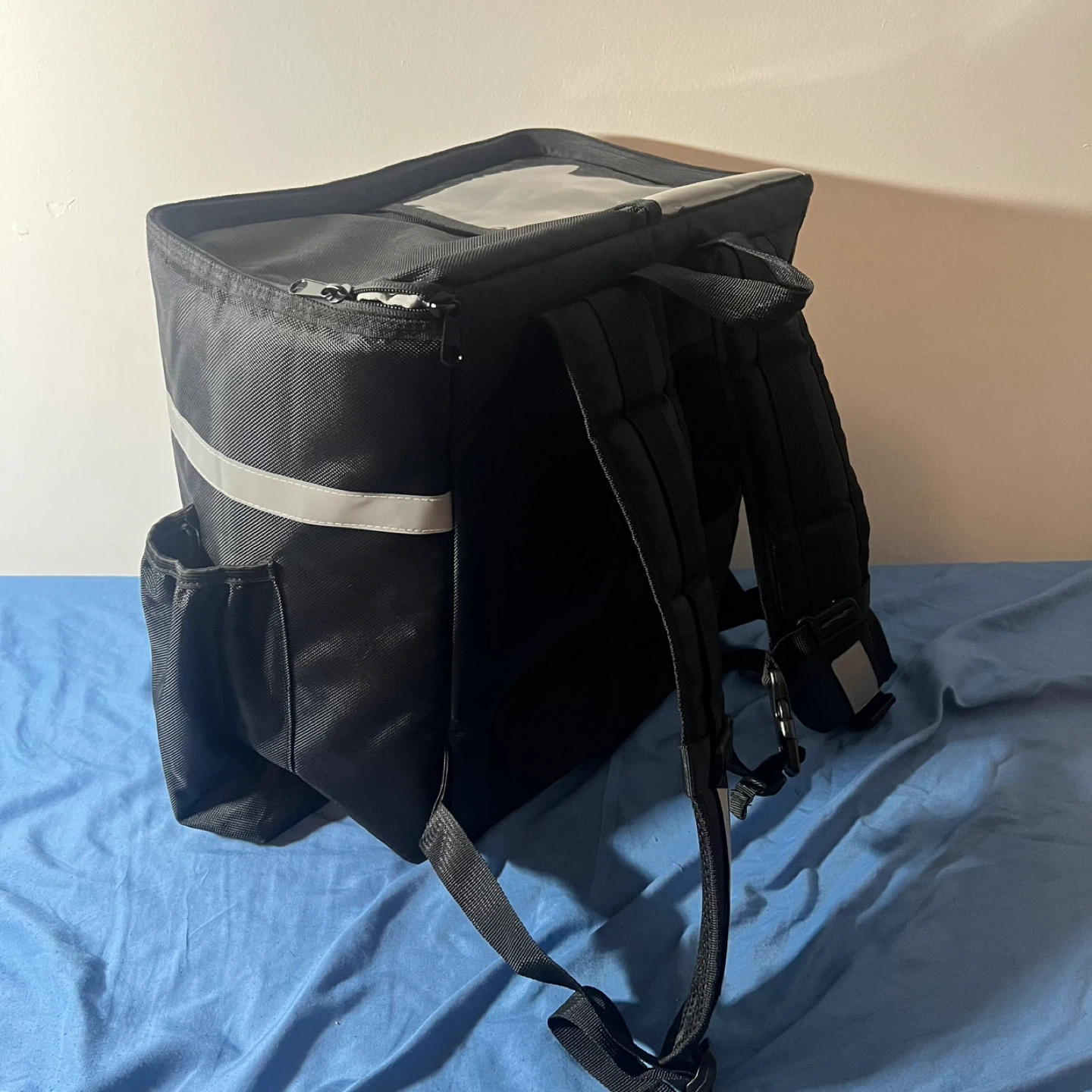 Black Insulated Delivery Backpack
