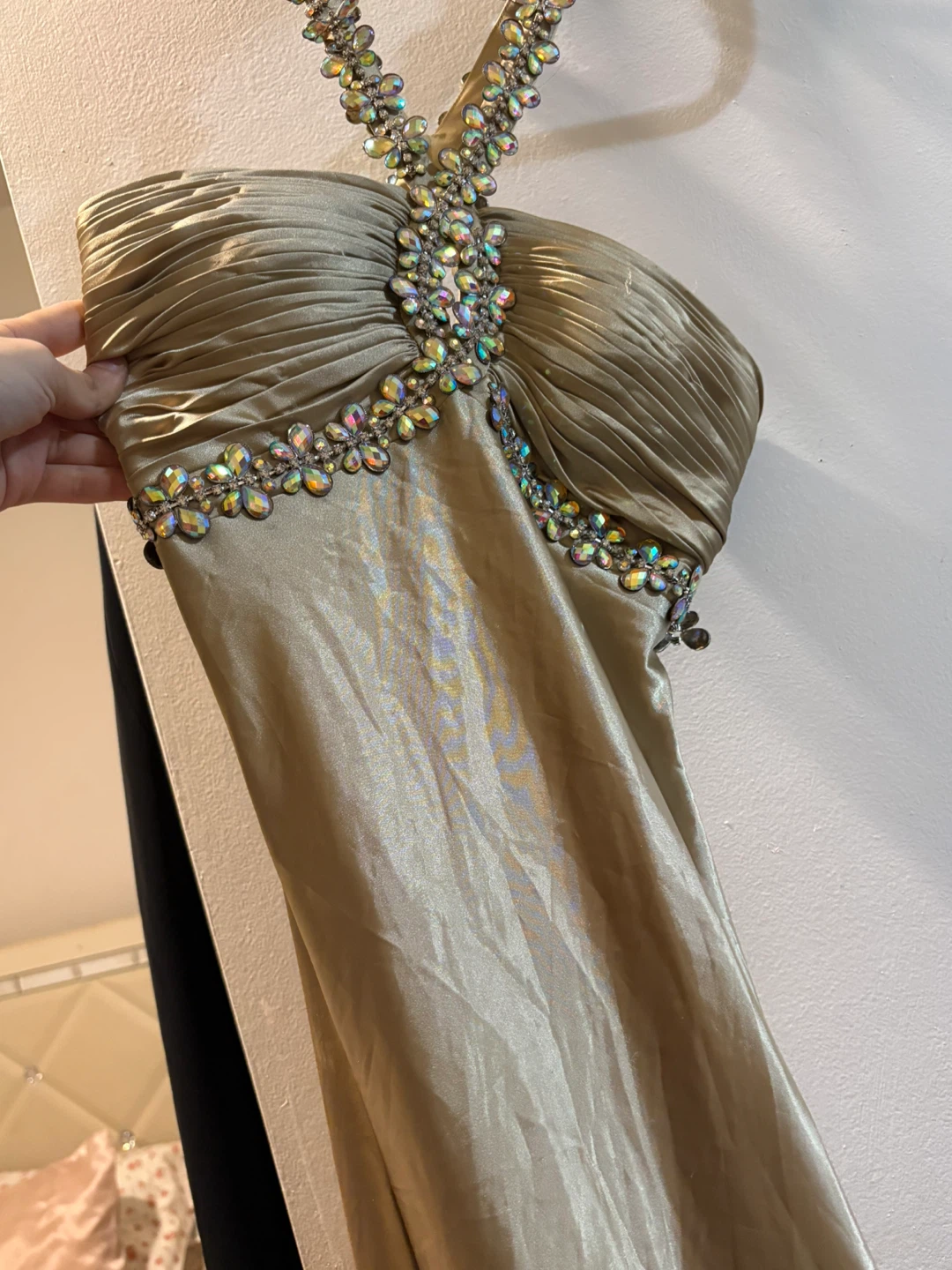 Night Moves Beaded Halter Dress Size 6