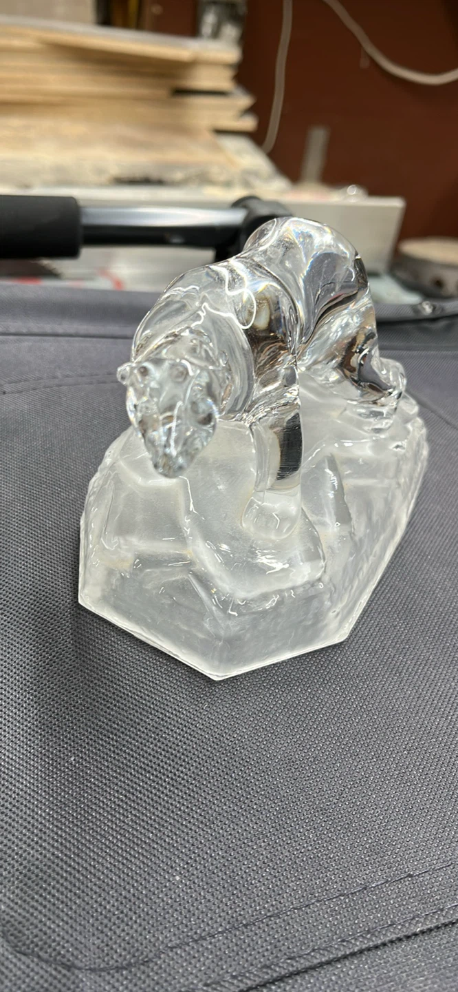 Glass polar bear figurine - photo 2