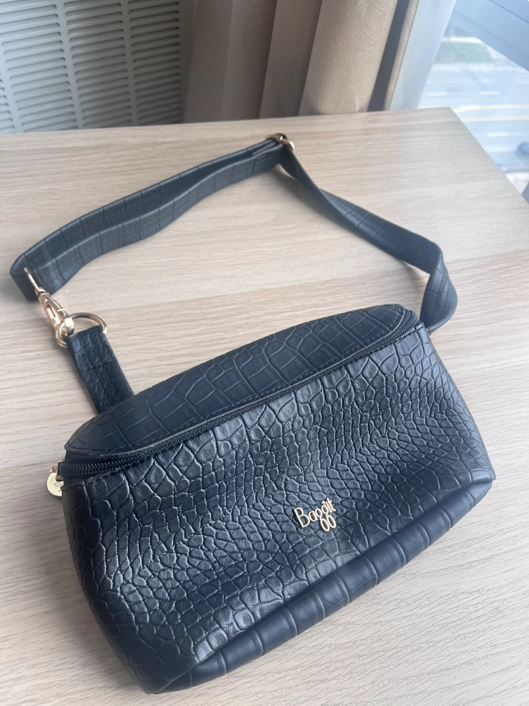 Baggit Black Croc-Embossed Belt Bag - photo 2