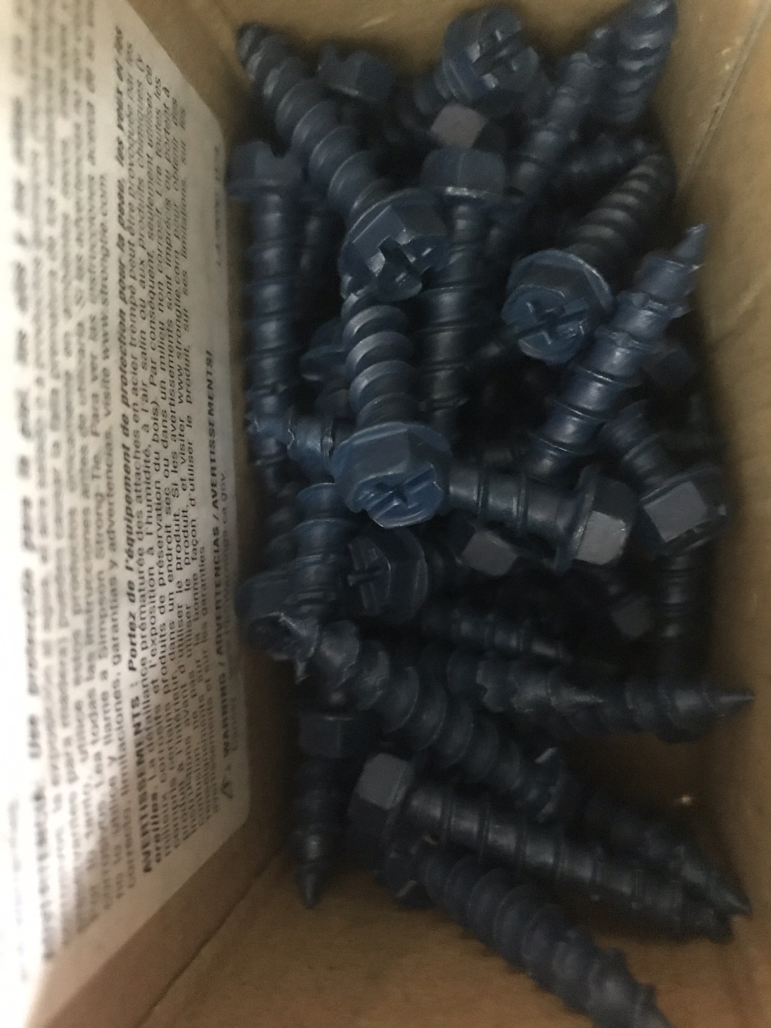 Concrete and Masonry Screw Anchor 1/4" x 1 1/4" Blue - photo 2