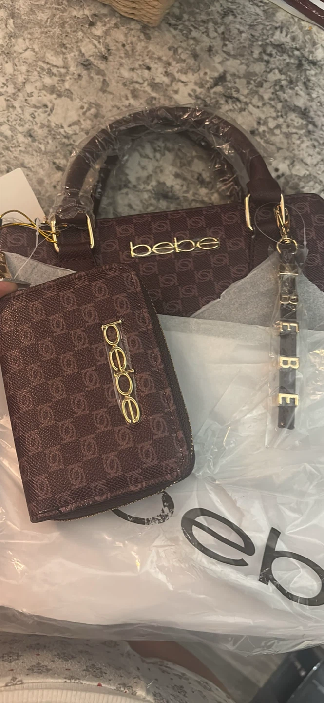 Bebe Burgundy Satchel Wallet Set - photo 2