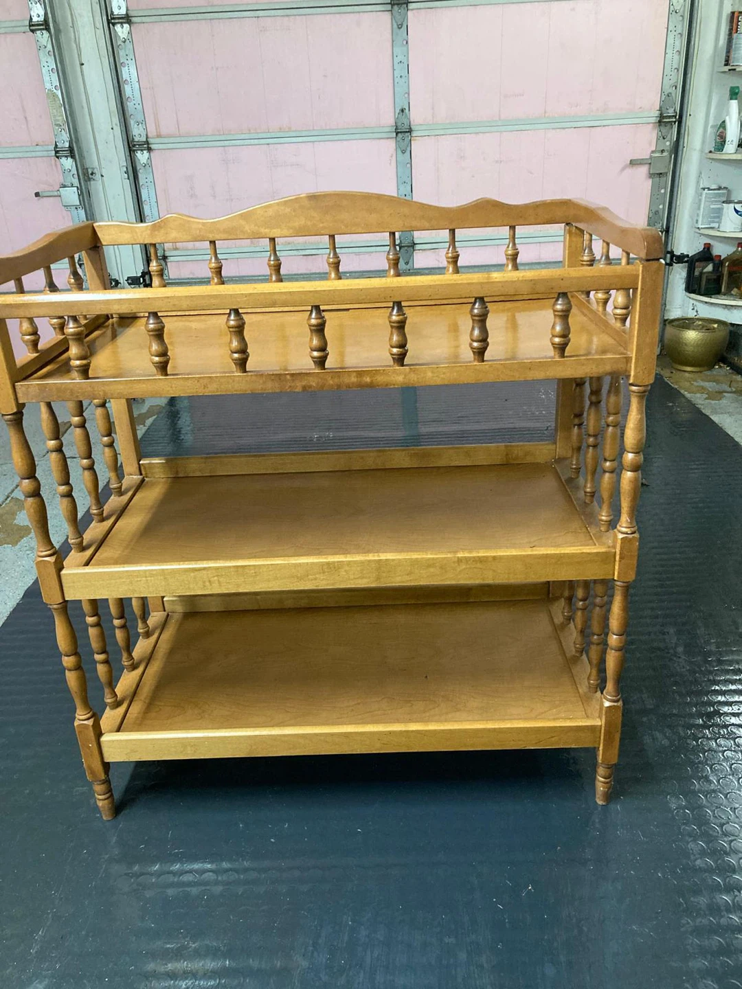 Wooden Baby Changing Table with Shelves - photo 5