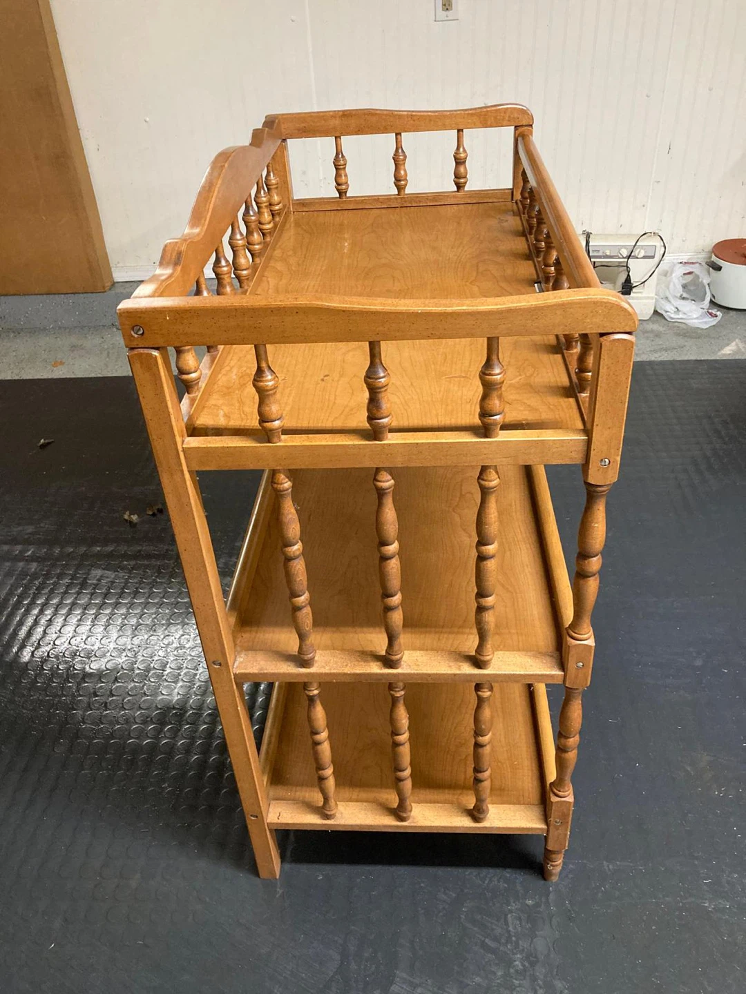Wooden Baby Changing Table with Shelves - photo 3