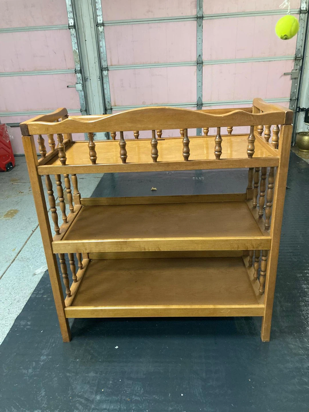 Wooden Baby Changing Table with Shelves - photo 2