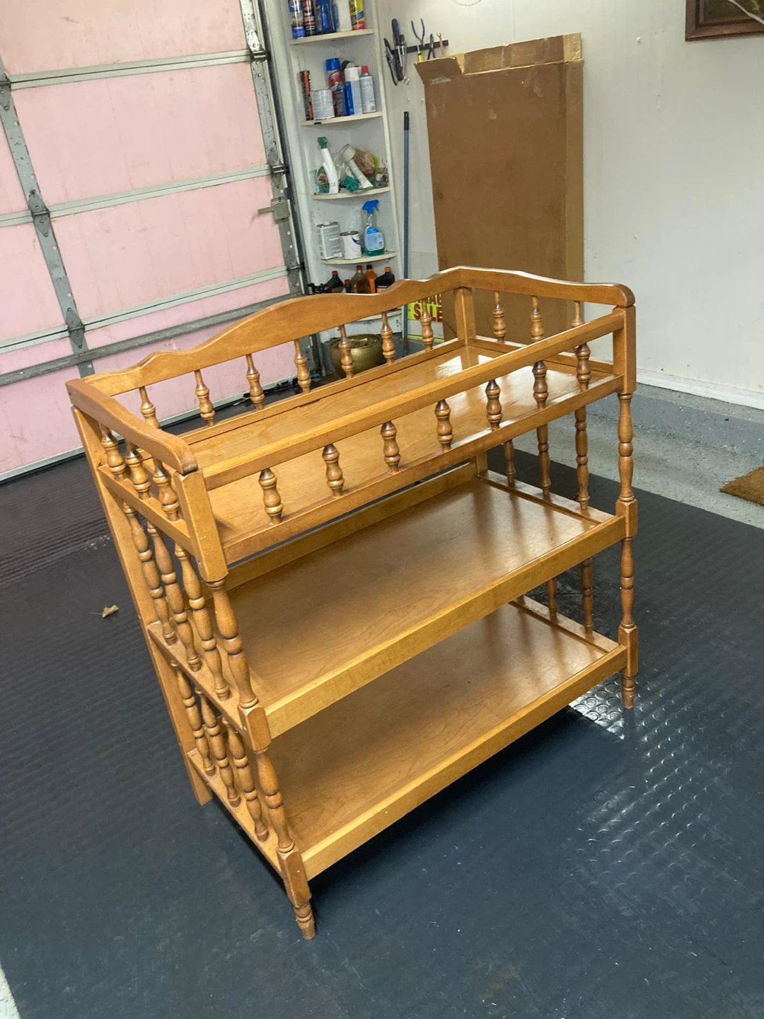 Wooden Baby Changing Table with Shelves - photo 4
