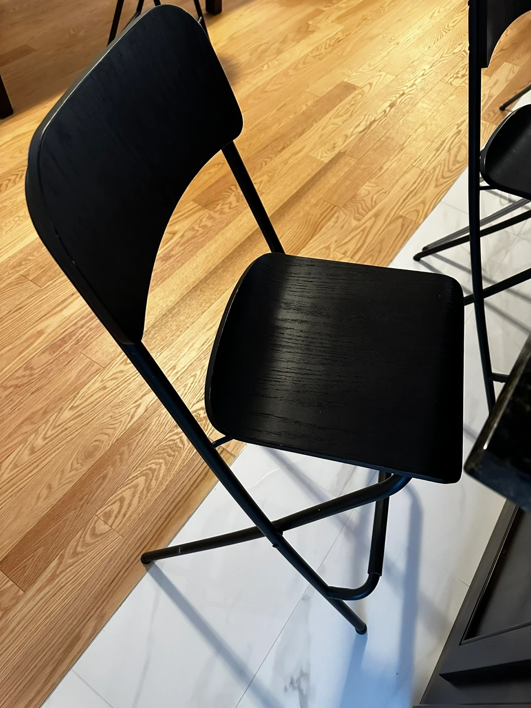 IKEA 4 Black Folding Bar Stool - photo 4