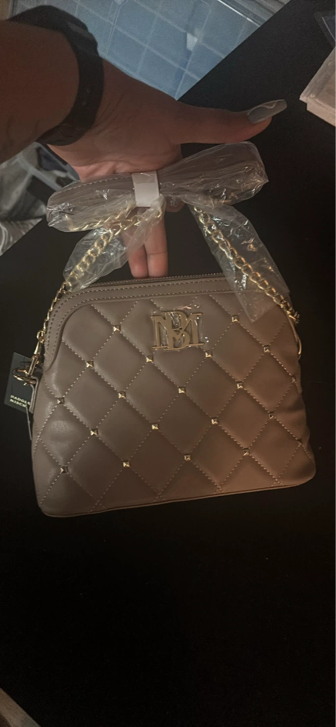 Badgley mishka Quilted Dome Crossbody Bag Taupe